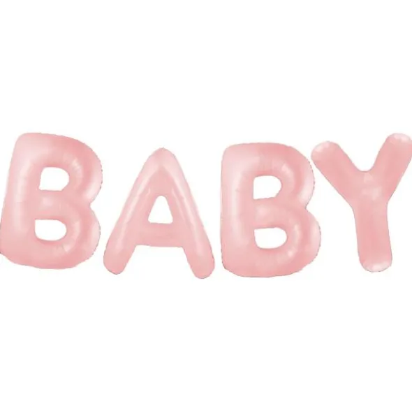 Ballonggirlang Baby Pastellrosa
