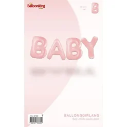 Ballonggirlang Baby Pastellrosa