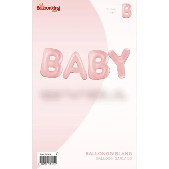 Ballonggirlang Baby Pastellrosa