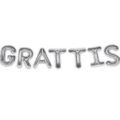 Ballonggirlang Grattis Silver