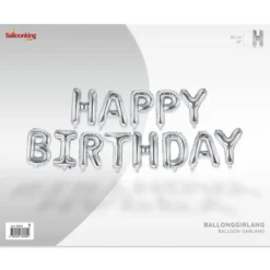 Ballonggirlang Happy Birthday Silver