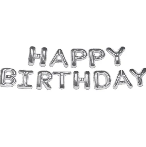 Ballonggirlang Happy Birthday Silver