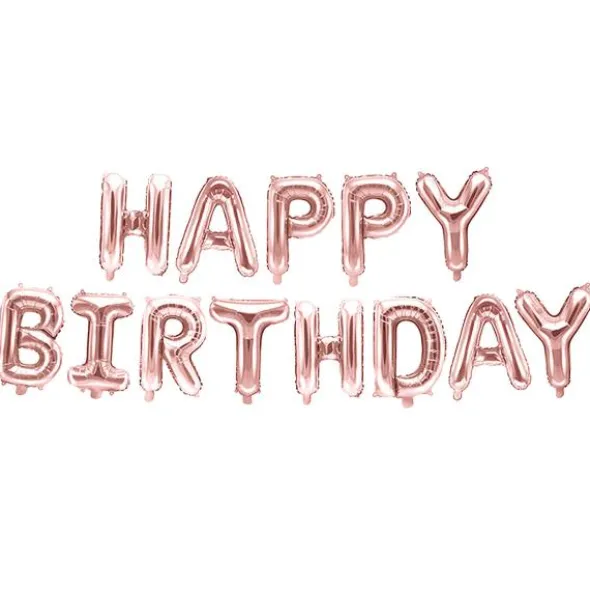 Ballonggirlang Happy Birthday Roséguld 35 cm