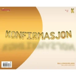 Ballonggirlang Konfirmasjon Guld