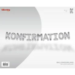Ballonggirlang Konfirmation Silver