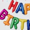 Ballonggirlang Regnbåge Happy Birthday