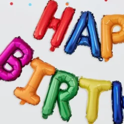 Ballonggirlang Regnbåge Happy Birthday