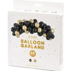 Ballonggirlang Svart och Guld