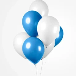 Ballongmix Blå/Vit 10-pack