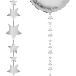 Ballongsnöre Stjärnor Silver