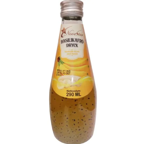 Banandryck med Basilikafrön 290 ml