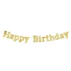 Banderoll Happy Birthday Guld & Svart