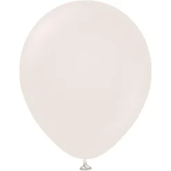 Beige Stora Standard Latexballonger White Sand (5-pack)