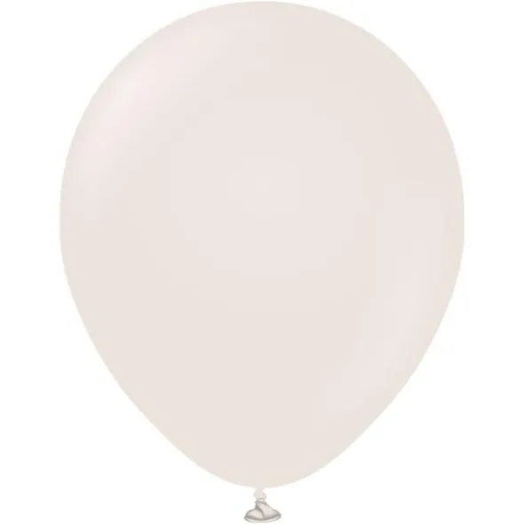 Beige Stora Standard Latexballonger White Sand (5-pack)