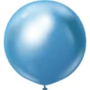 Blå Gigantiska Chrome Latexballonger 2-pack