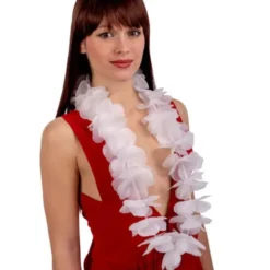Blomhalsband Vit