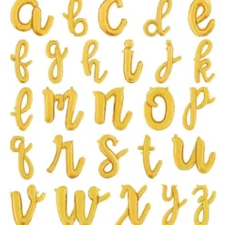 Bokstavsballonger Script Guld (Bokstav A)
