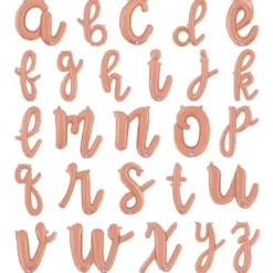 Bokstavsballonger Script Roséguld (Bokstav A)