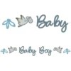 Bokstavsgirlang Baby Boy Stork
