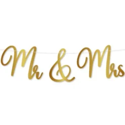 Bokstavsgirlang Mr & Mrs