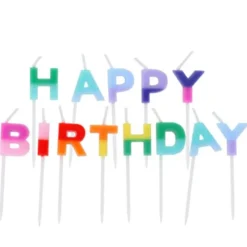 Bokstavsljus Happy Birthday Stripetastic
