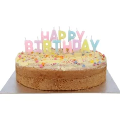 Bokstavsljus Happy Birthday Pastell
