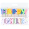 Bokstavsljus Happy Birthday Flerfärgad