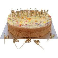 Bokstavsljus Happy Birthday Guld