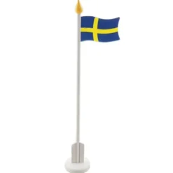 Bordsflagga Svenska Flaggan Trä