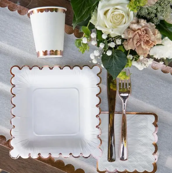 Bordslöpare Scalloped Roseguld