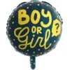 Boy or Girl Mörk Folieballong