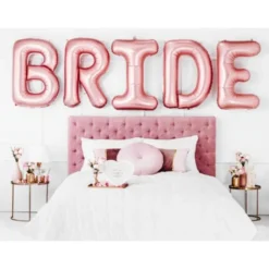 Bride Bokstavsballonger Roséguld