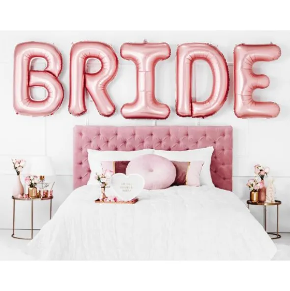 Bride Bokstavsballonger Roséguld