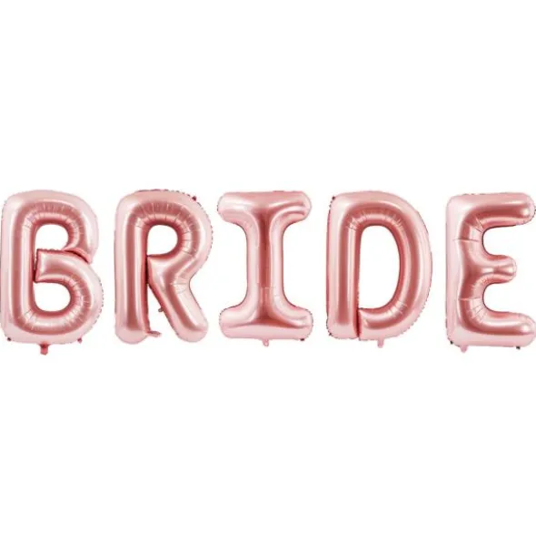 Bride Bokstavsballonger Roséguld