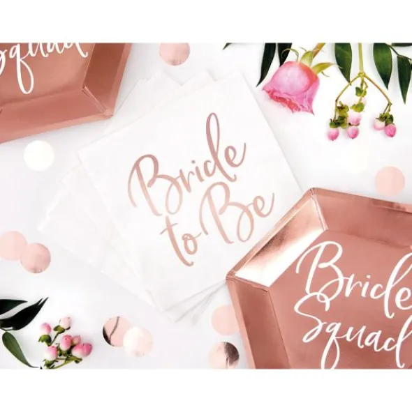 Bride To Be Servetter Metallic Roséguld