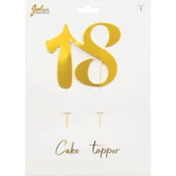 Cake Topper Guld 18