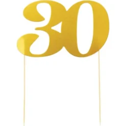 Cake Topper Guld 30