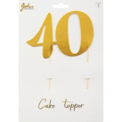 Cake Topper Guld 40