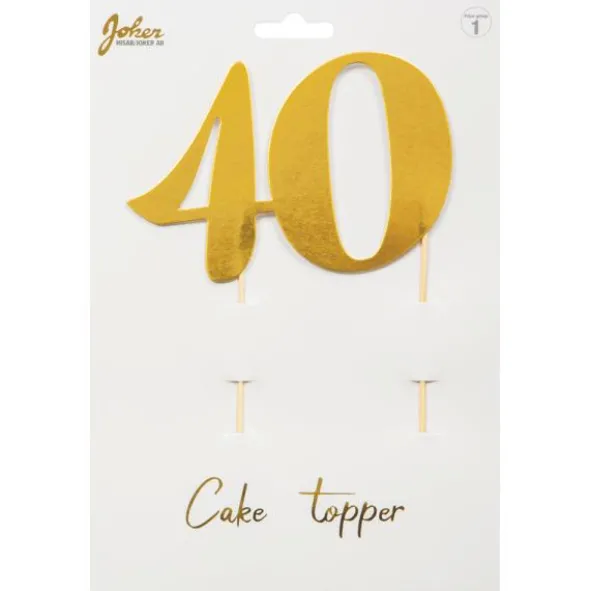 Cake Topper Guld 40