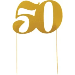 Cake Topper Guld 50