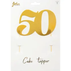 Cake Topper Guld 50