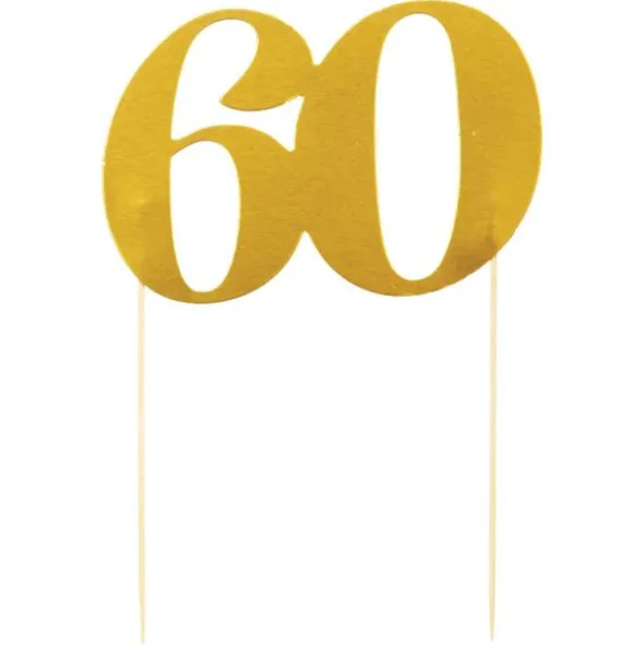Cake Topper Guld 60