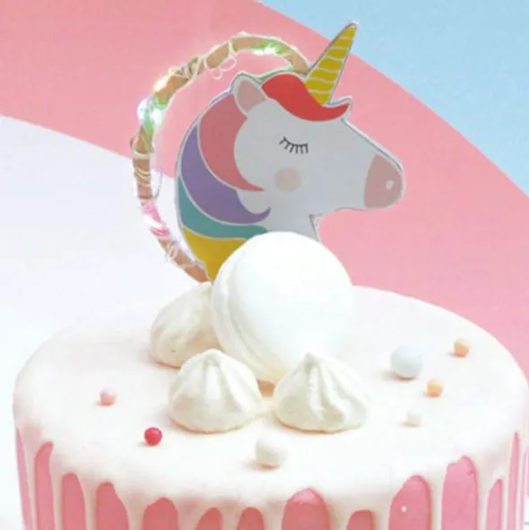 Cake Topper LED Enhörning