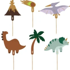 Cake Toppers Dinosaurie 6-pack