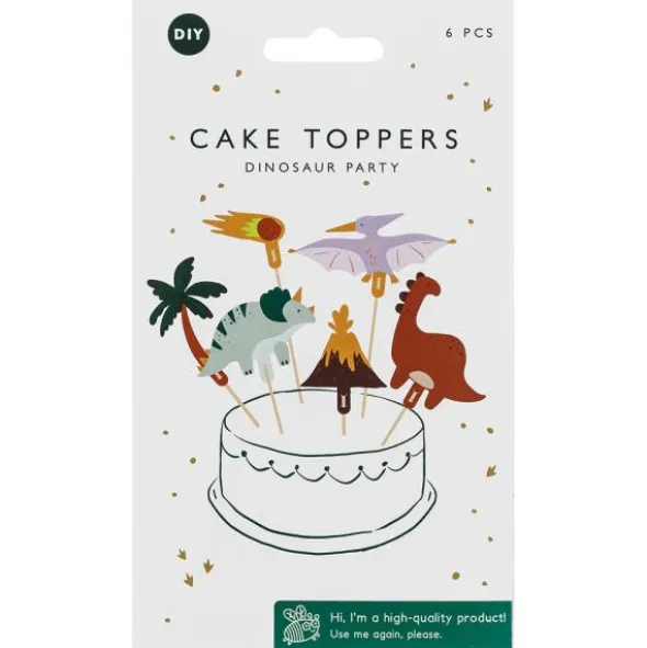 Cake Toppers Dinosaurie 6-pack