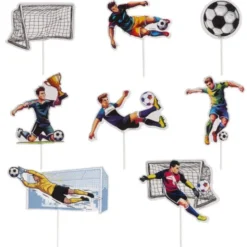 Cake Toppers Fotboll 10 cm 16-pack