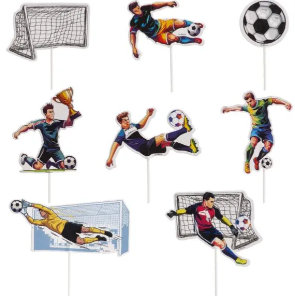 Cake Toppers Fotboll 10 cm 16-pack