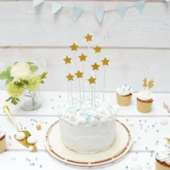 Cake Toppers Guld & Glitter Stjärnor