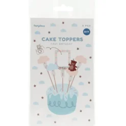 Cake Toppers Teddybjörn 1 år 5-pack
