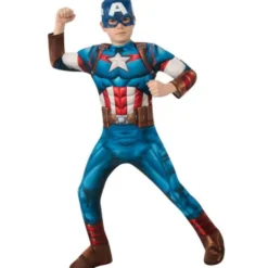 Captain America Dräkt Barn Medium (Medium (5-6 år))